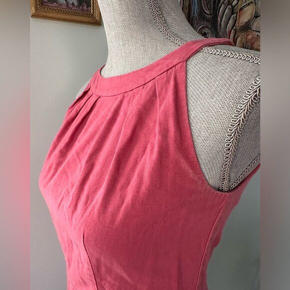 Vintage Ann Taylor Loft Petites Red Sleeveless Halter A-Line Dress size 0P - Picture 7 of 12
